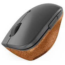 Lenovo Go Wireless Vertical Mouse with Eco-Friendly Cork Design - Ergonomic Comfort for Productivity