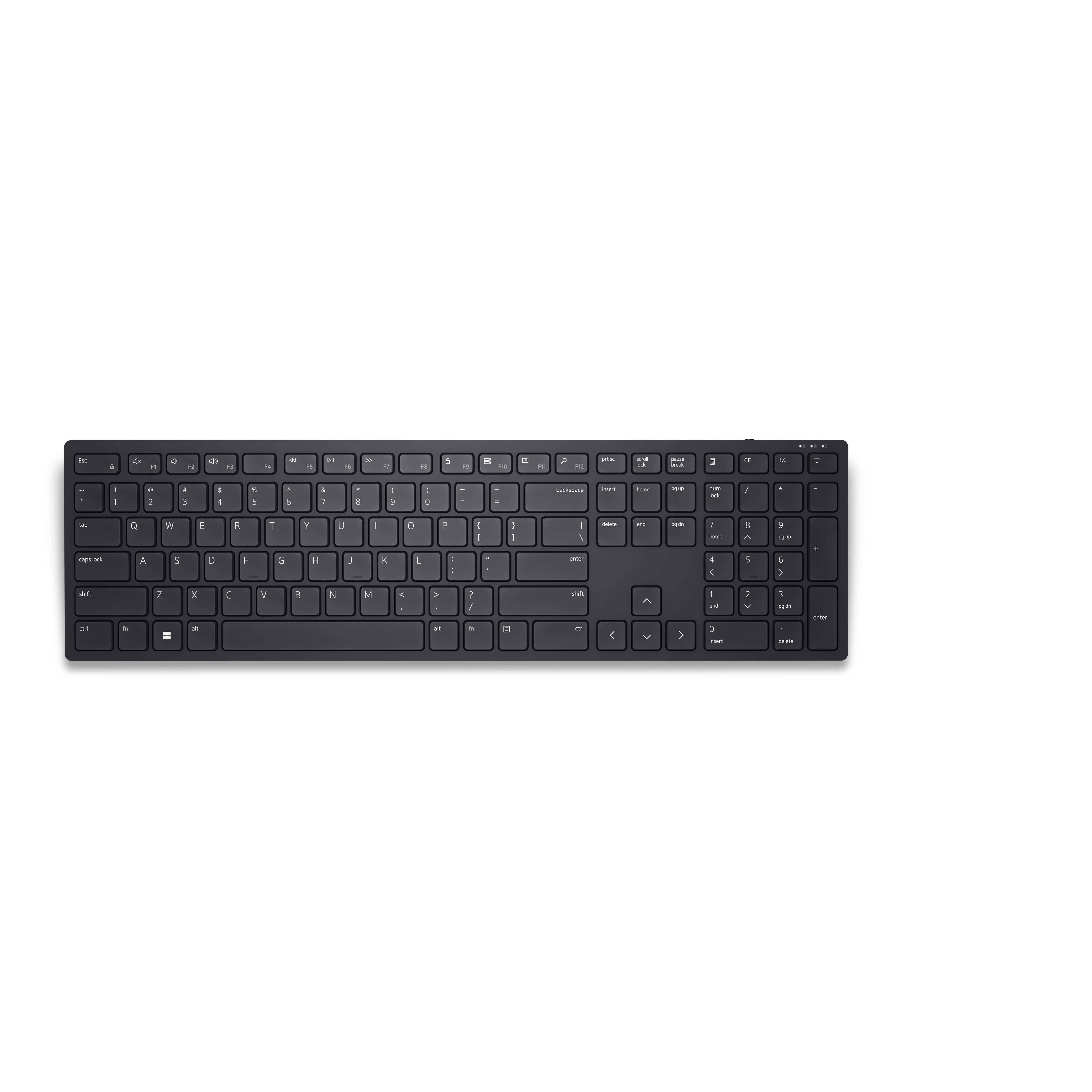 DELL KB500 Wireless Keyboard - US International QWERTY Layout - Ergonomic Design for Enhanced Comfort