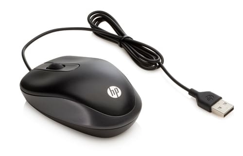 HP USB Travel Mouse - Compact and Portable Wired Mouse for Laptops and Desktops