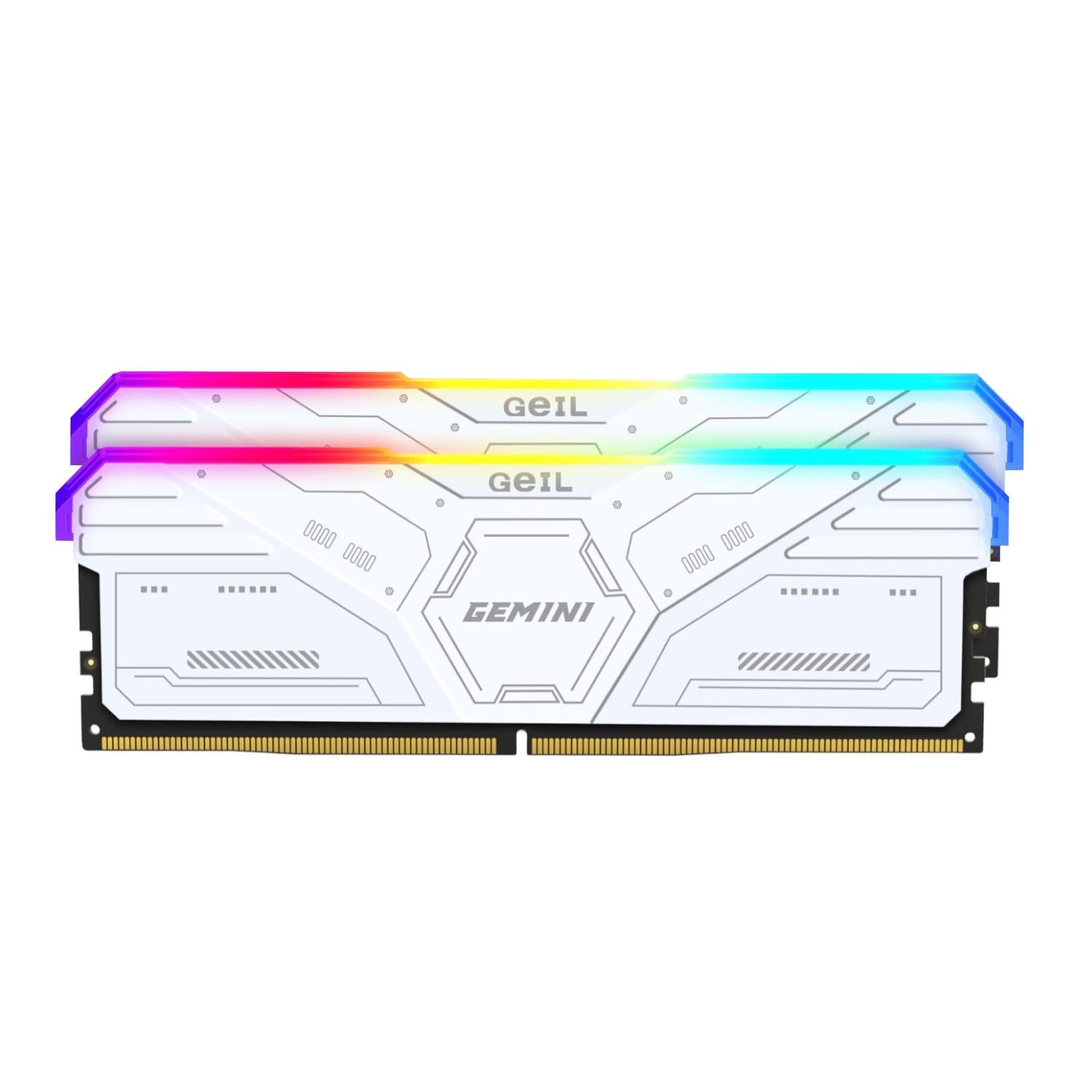 GeIL Gemini RGB 32GB DDR5 6000MHz Desktop Gaming Memory Kit (2 x 16GB) – White